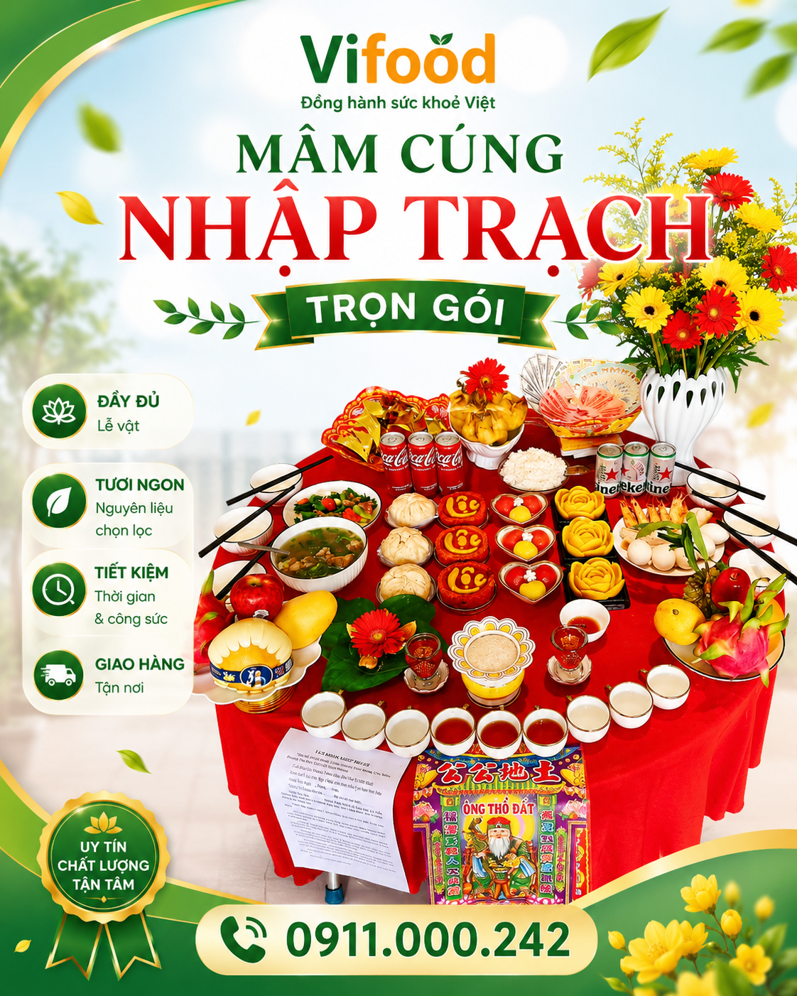 mâm cúng nhập trạch tại hội an